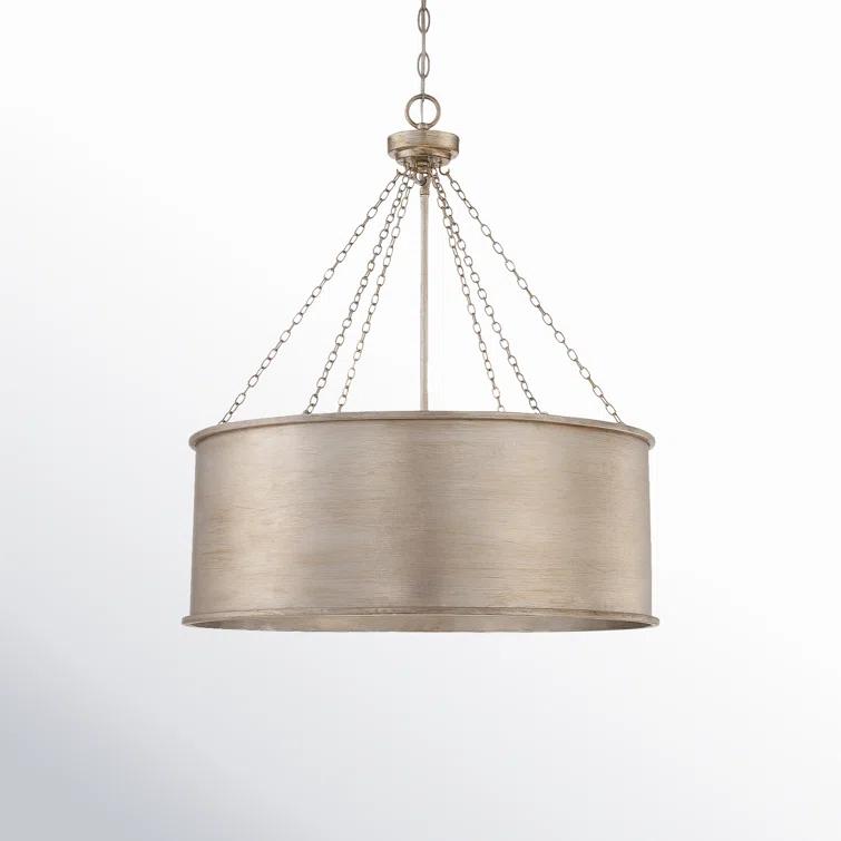 Soho 6 Light Metal Dimmable Drum Chandelier