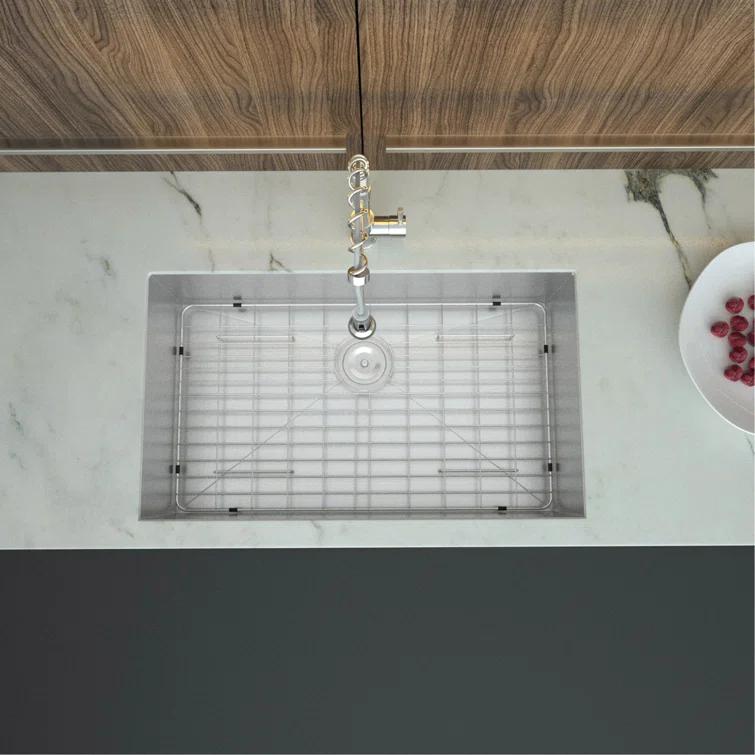 32 Inch Undermount Sink - 32"X19"X9" Undermount Stainless Steel Kitchen Sink 18 Gauge 9 Inch Deep Single Bowl Kitchen Sink Basin