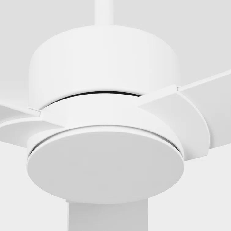 Matte White 60-Inch Smart Ceiling Fan with Remote