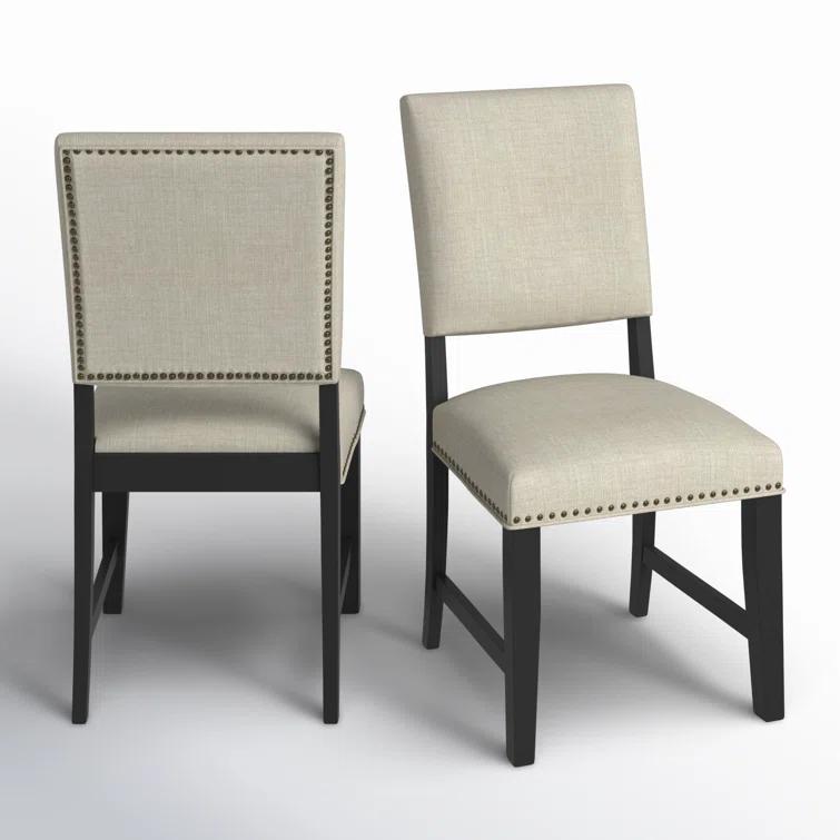Laudine Solid Wood Side Chair in Taupe