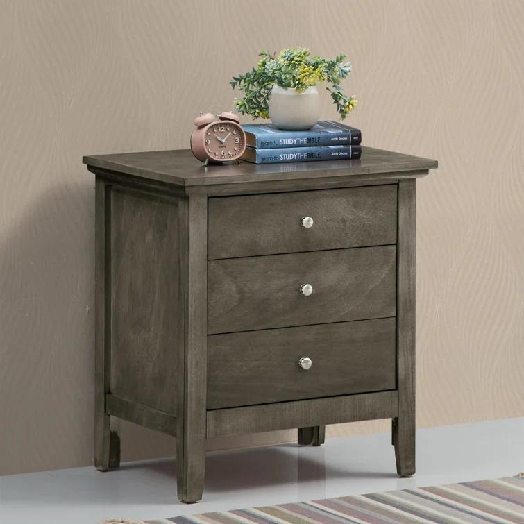 Glory Furniture Hammond 3 - Drawer Nightstand Bed Side Table Wood Nightstand Small Bedside Table And Dresser