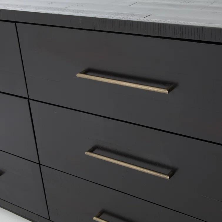 Alexa Burnished Pedestal 9-Drawer Dresser (88”)