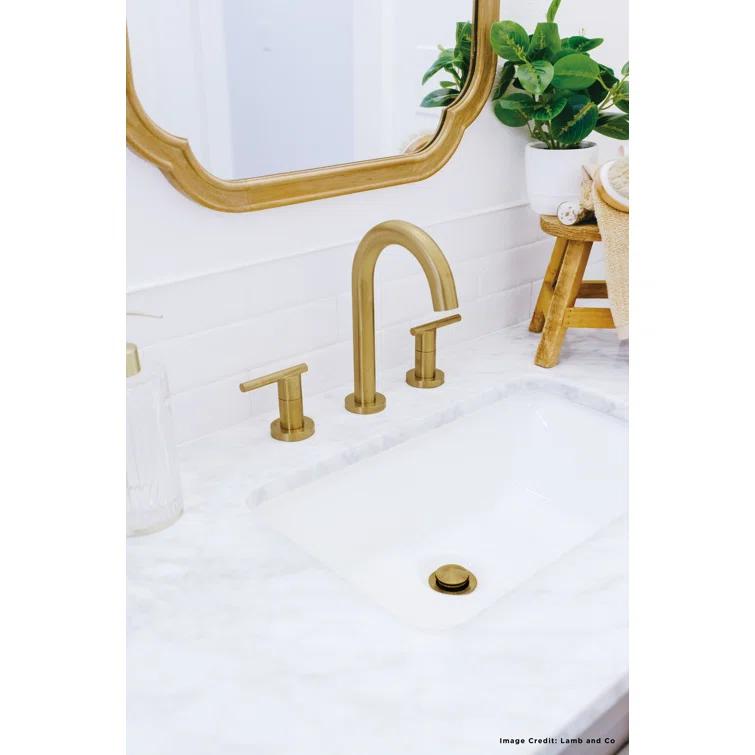 Parma 2-Handle Widespread Bathroom Faucet with Metal Touch Down Drain