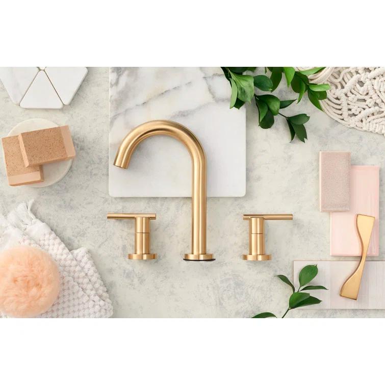 Parma 2-Handle Widespread Bathroom Faucet with Metal Touch Down Drain