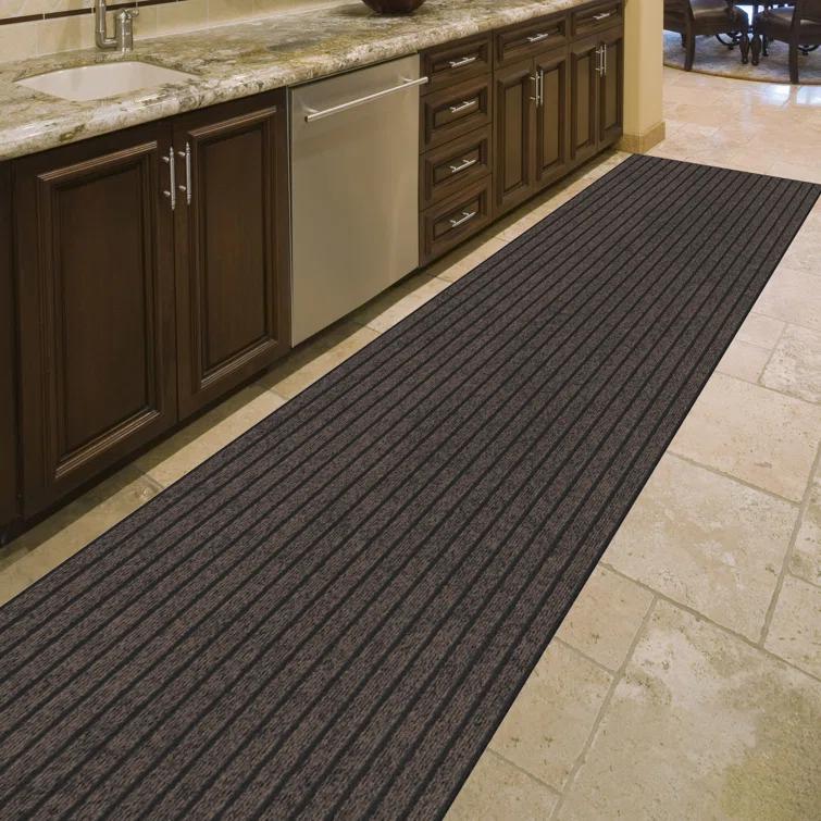 Custom Cut Non-Slip Rubberback Scrape Indoor/Outdoor Extra Long Runner Rugs for Hallway, Kitchen, Living Room, Garage, and Patio