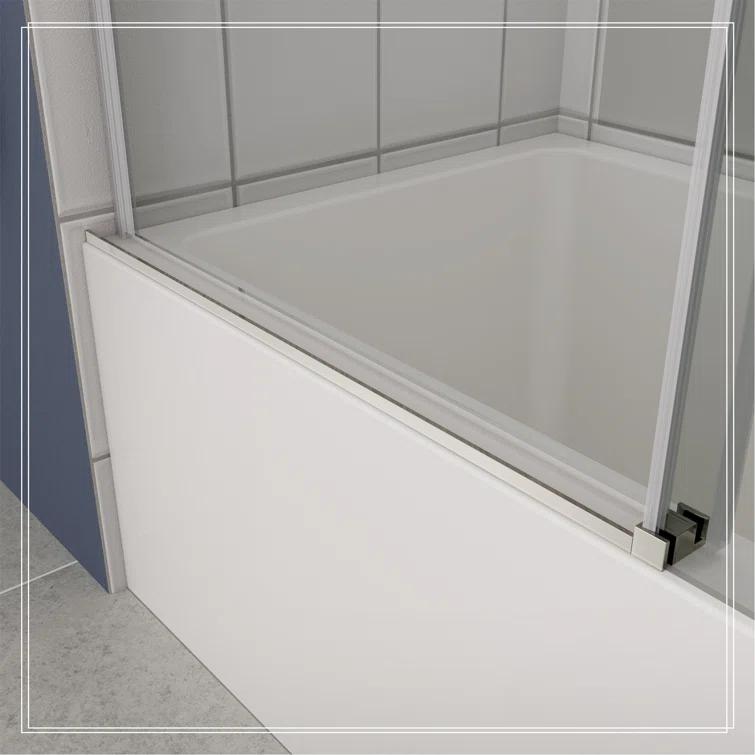 Bathtub Bypass Shower Door, Sliding Door, With 1/4" Tempered Glass
