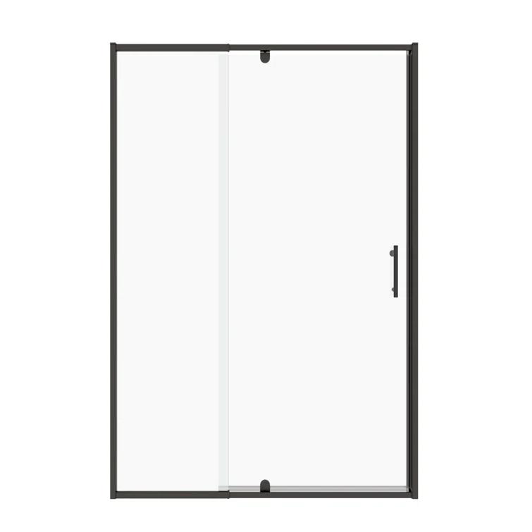 38-42" W x 71" H Flush Glass Shower Door Reversible Installation