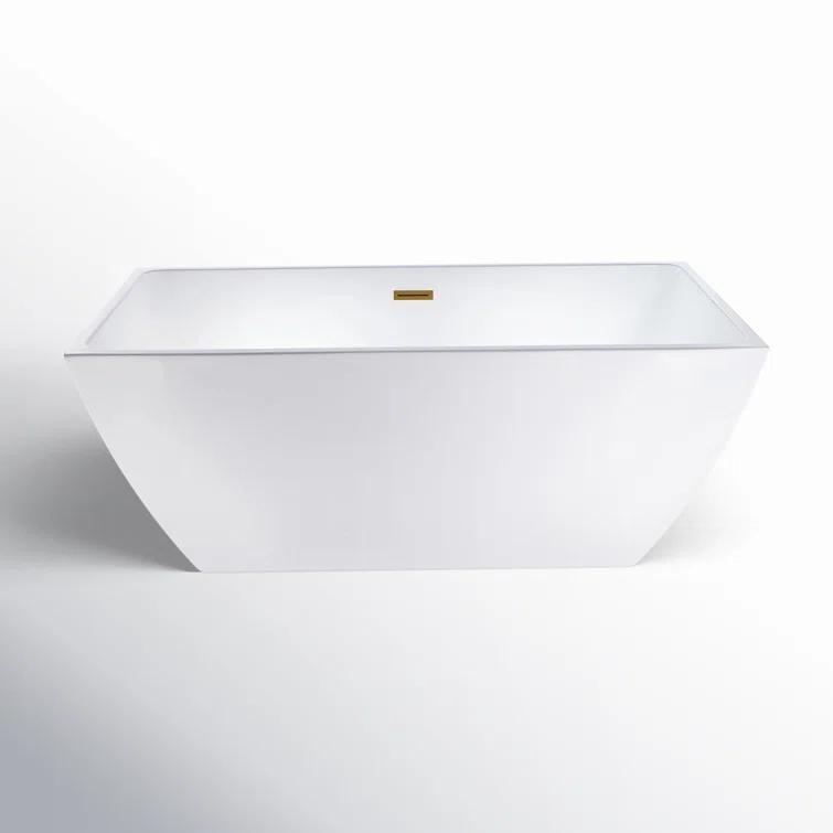 Lydia 59" x 30" Freestanding Soaking Bathtub