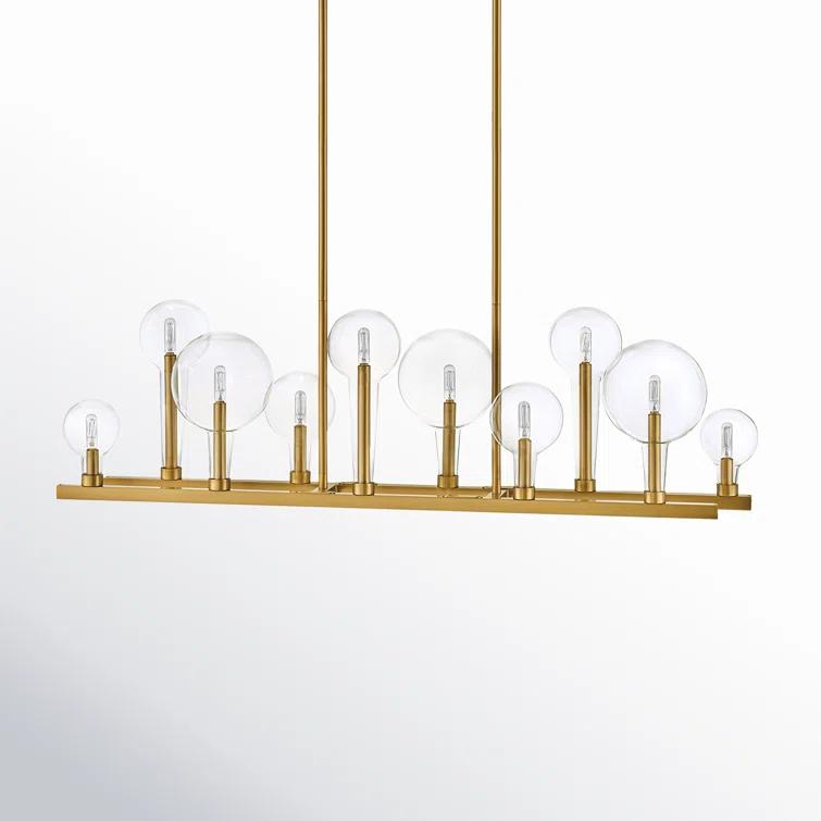 Hennig Linear Chandelier - Brass / 48"Dia