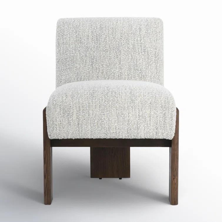 Chelsea Upholstered Fabric Dining Chair In Ivory