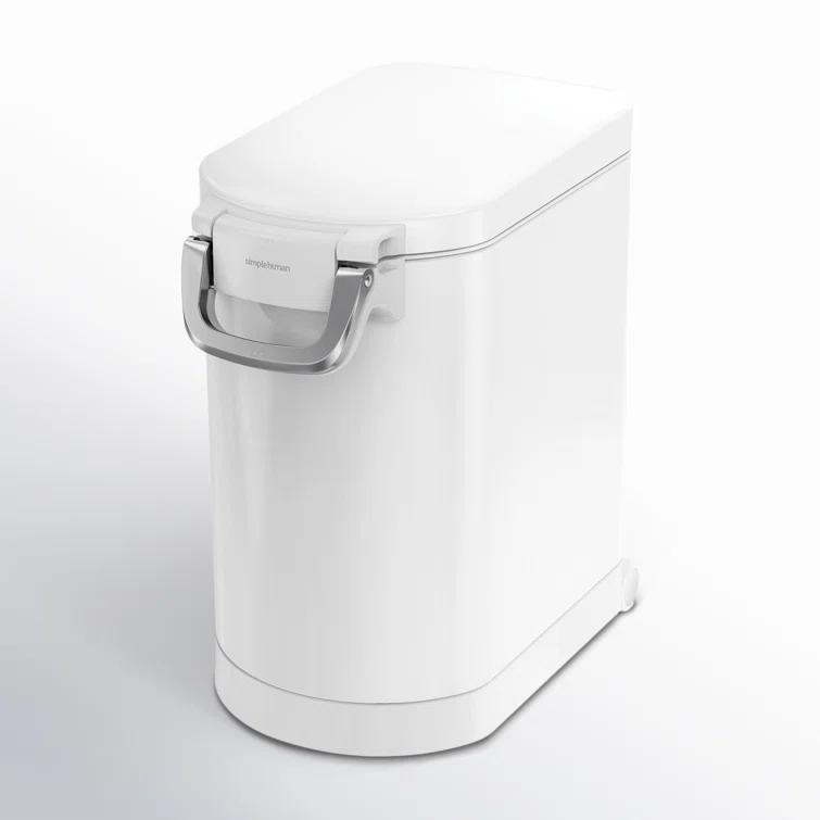 simplehuman Pet Food Storage Container Stainless Steel for Dog Food, Cat Food, and Bird Feed