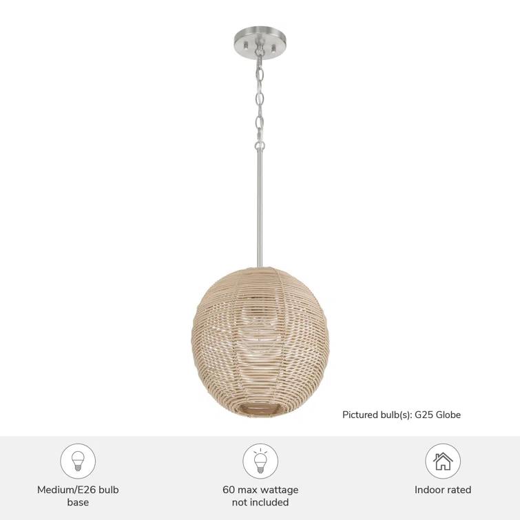 Hunter Berkeley 1 Light Medium Pendant Ceiling Light Fixture