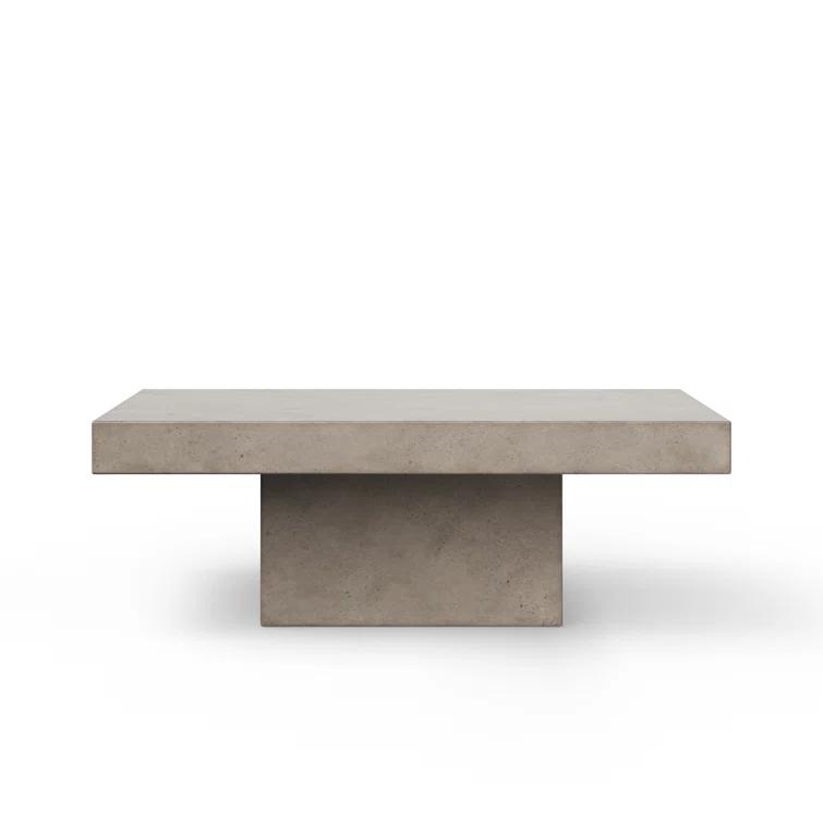 Una Dark Gray Concrete Rectangular Coffee Table