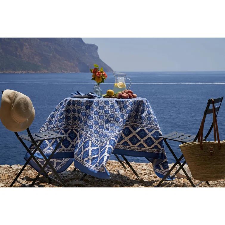 Azulejo Handmade Floral Tablecloth
