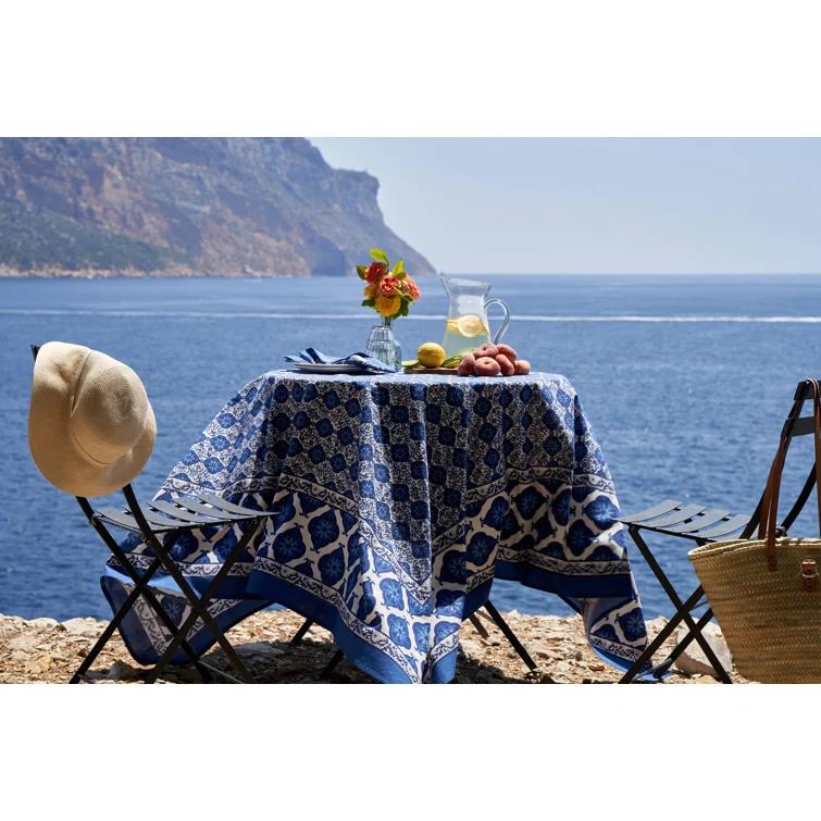 Azulejo Handmade Floral Tablecloth