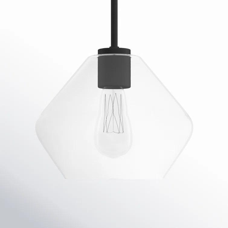 Rooks Single Light Glass Dimmable Pendant