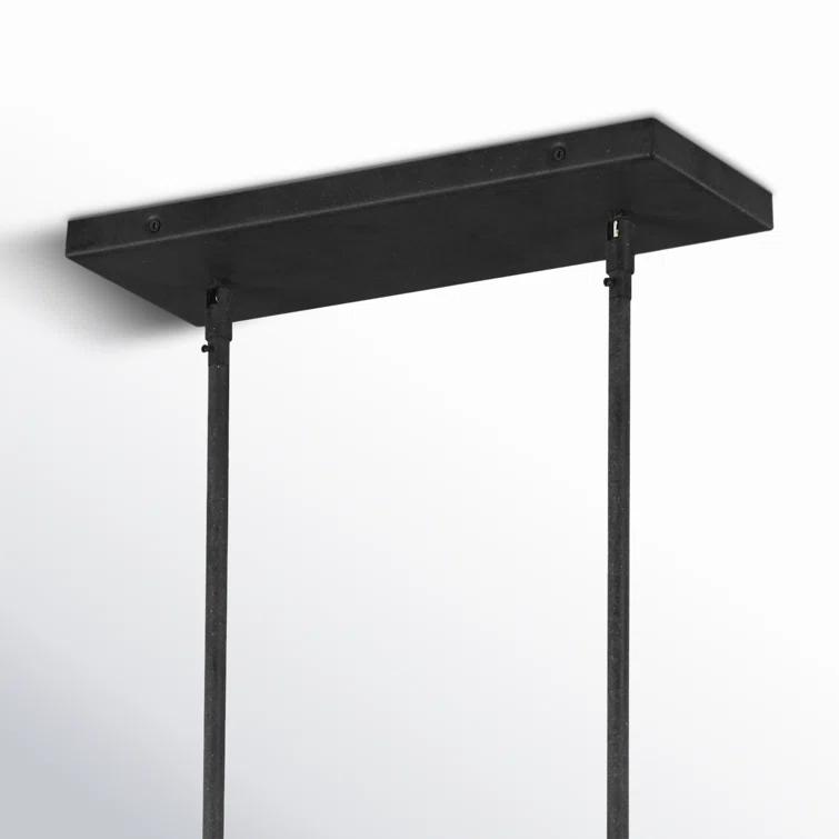 Buford Iron & Wood Linear Chandelier (50")