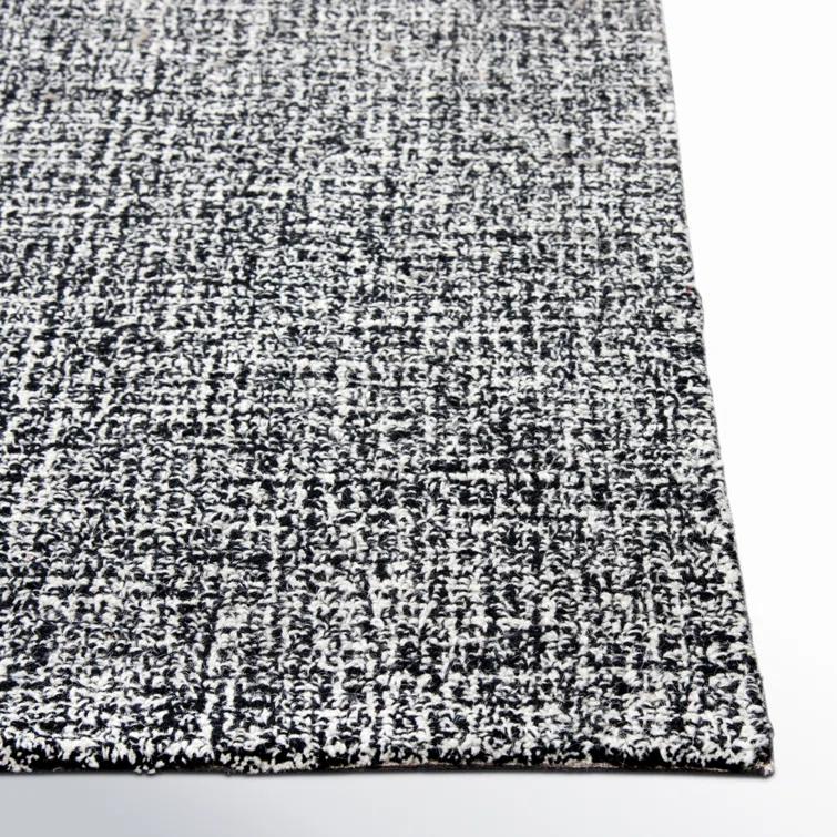 Britley Handmade Tufted Wool Black/White Area Rug