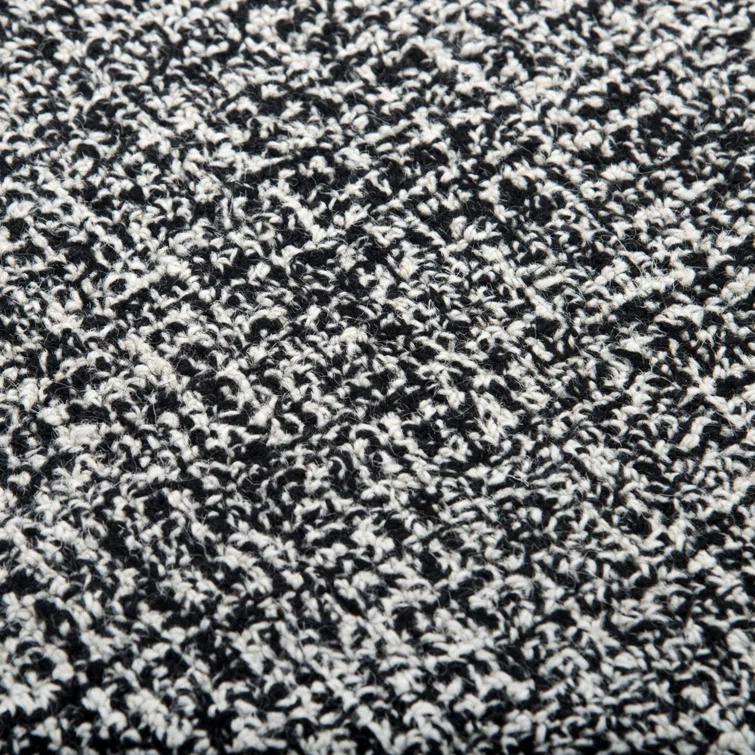 Britley Handmade Tufted Wool Black/White Area Rug