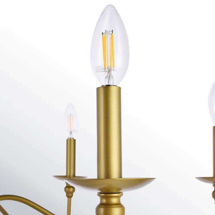 Ableton 6 Light Metal Dimmable Chandelier