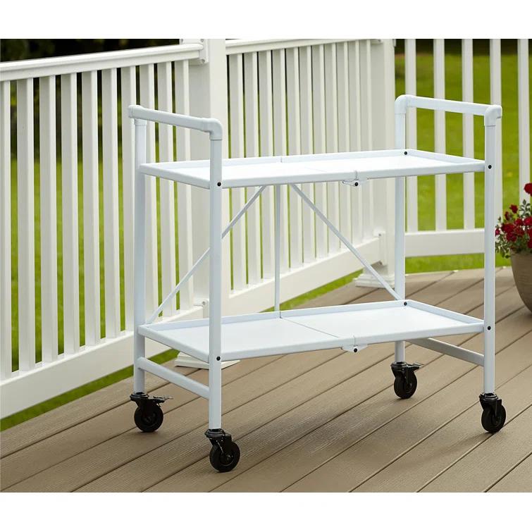 COSCO Indoor/Outdoor Folding Serving Cart with Wheels