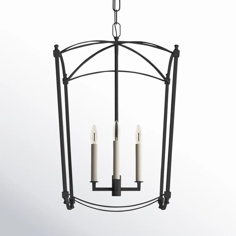 Olive 4 Light Metal Dimmable Lantern Chandelier