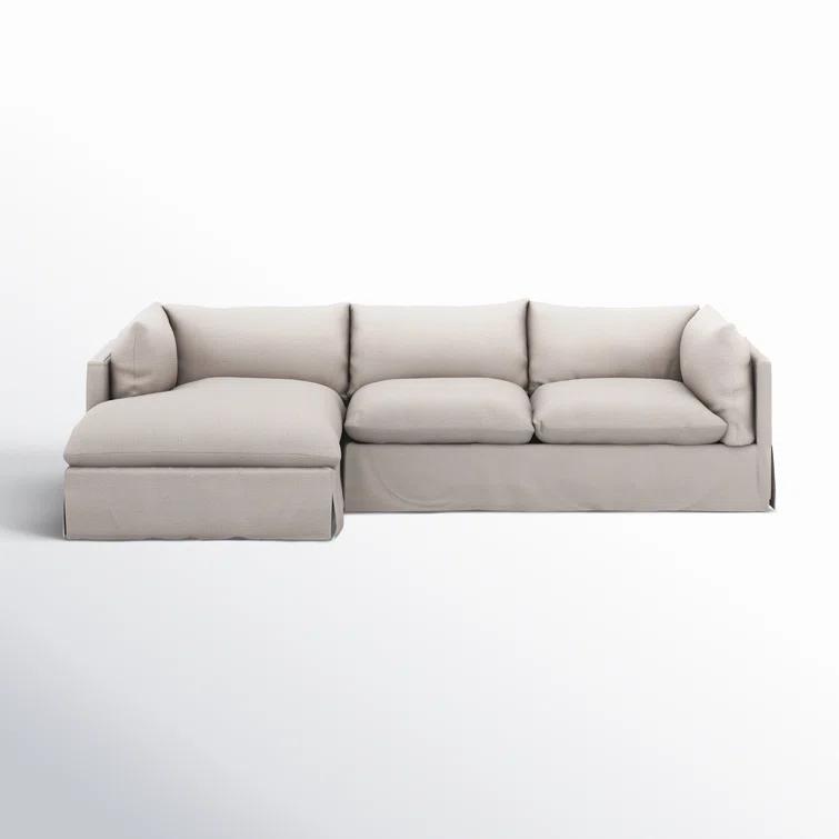 Bennett Moon Linen Fabric Two-Piece Sectional Sofa