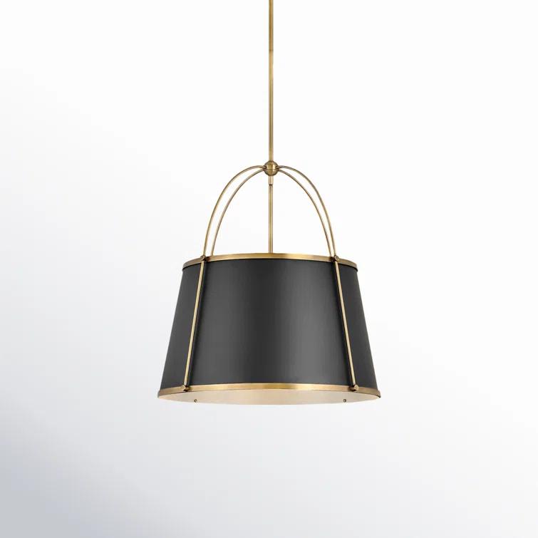4895WS-Hinkley Lighting-Clarke - 4 Light Large Pendant in Traditional-Transitional Style - 24.5 Inches Wide by 25.25 Inches High-Warm Brass Finish