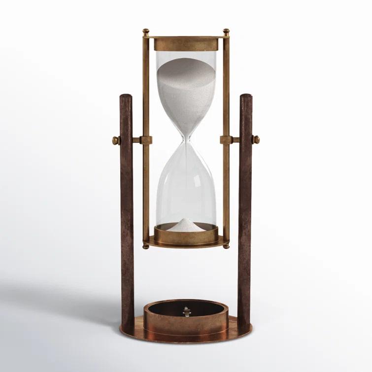 Tess Small Antique Rotating Sand Timer