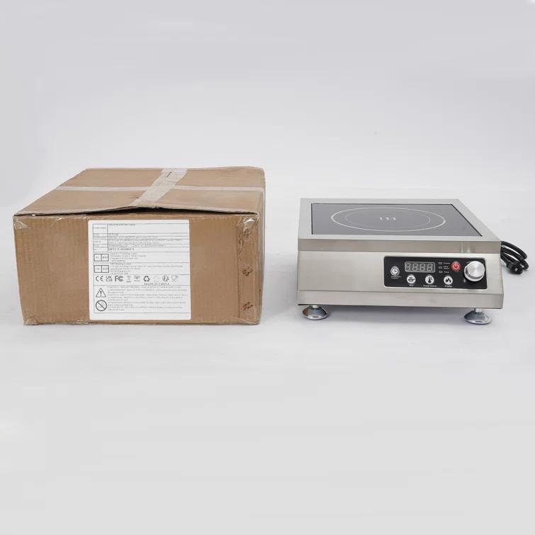 3500W Rectangle Commercial Electric Induction Cooktop With Timing Function
