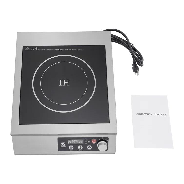 3500W Rectangle Commercial Electric Induction Cooktop With Timing Function