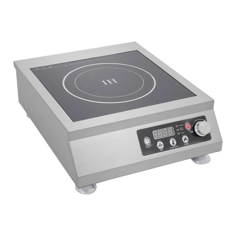 3500W Rectangle Commercial Electric Induction Cooktop With Timing Function