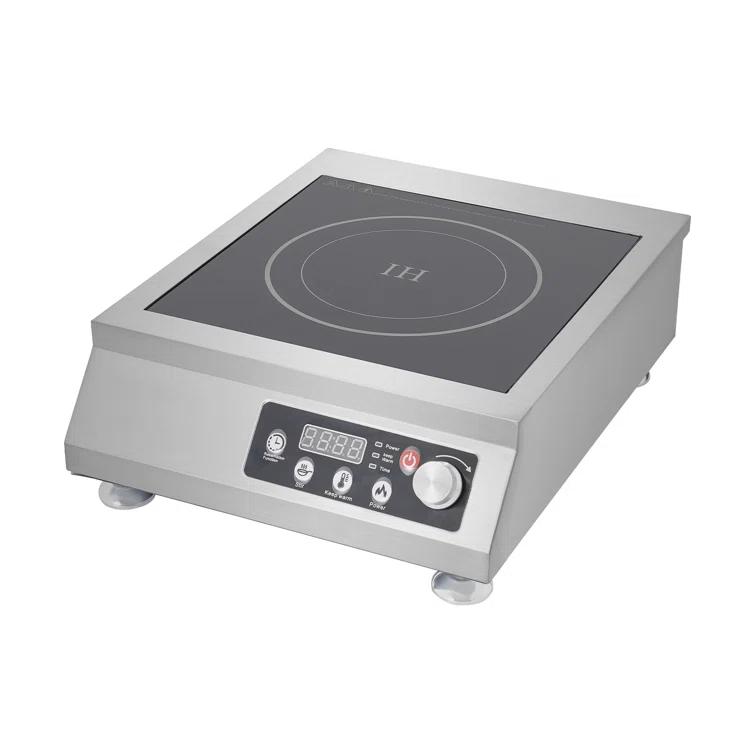 3500W Rectangle Commercial Electric Induction Cooktop With Timing Function