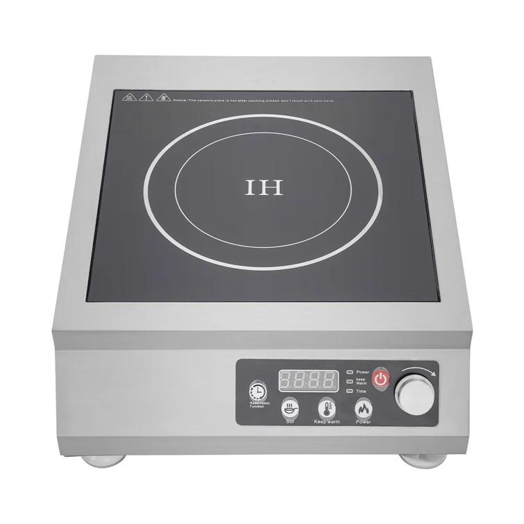 3500W Rectangle Commercial Electric Induction Cooktop With Timing Function