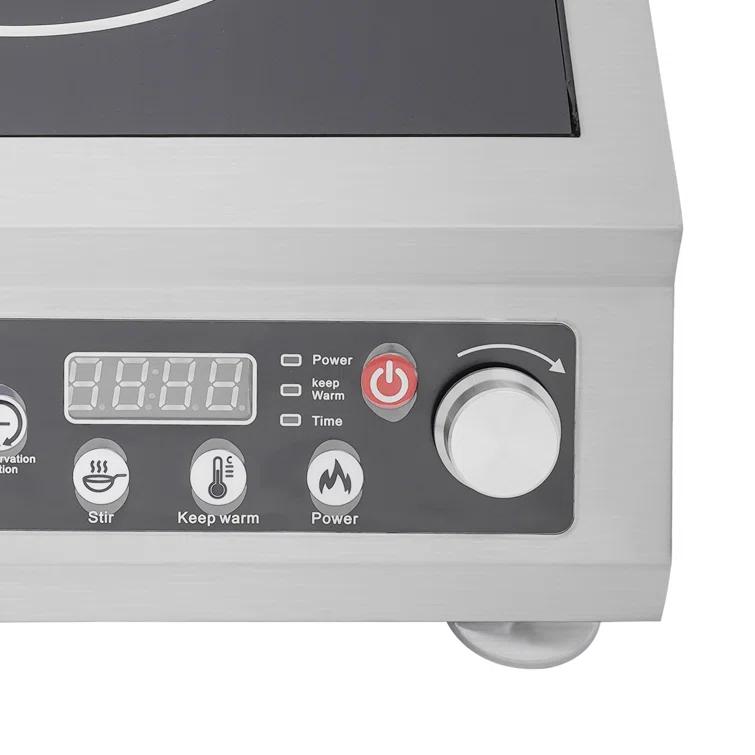 3500W Rectangle Commercial Electric Induction Cooktop With Timing Function