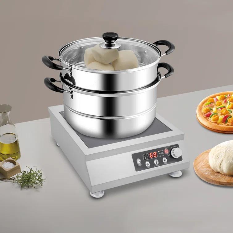 3500W Rectangle Commercial Electric Induction Cooktop With Timing Function