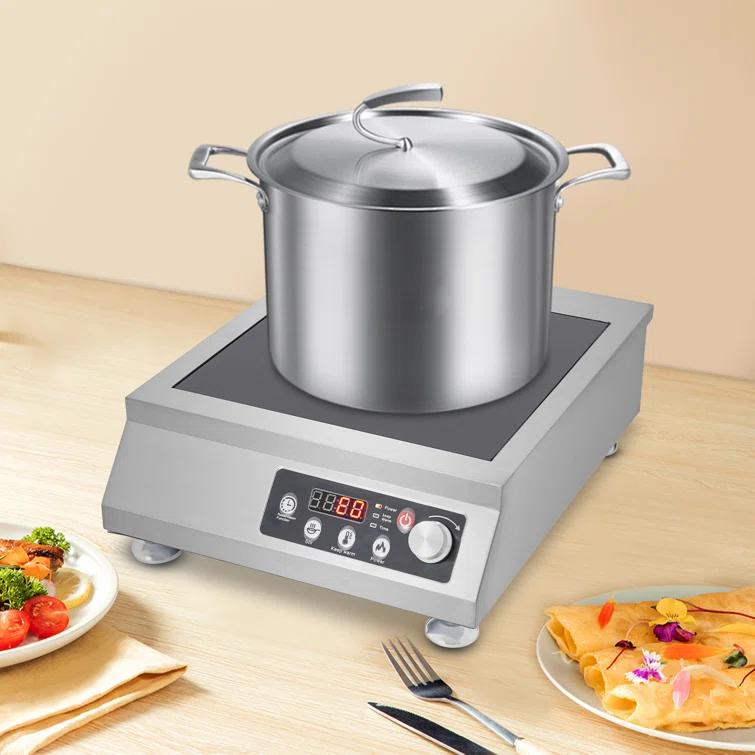 3500W Rectangle Commercial Electric Induction Cooktop With Timing Function