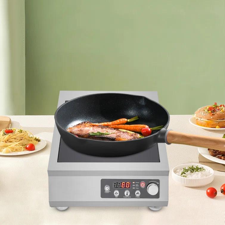 3500W Rectangle Commercial Electric Induction Cooktop With Timing Function