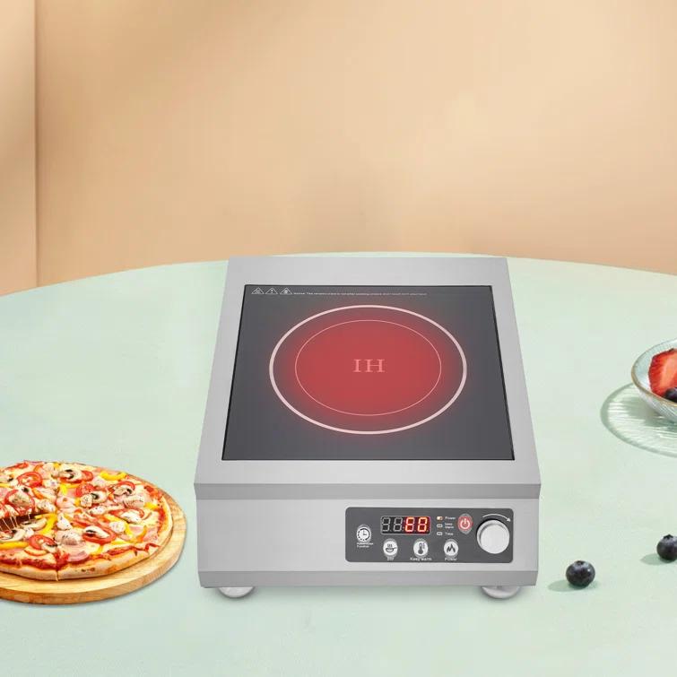 3500W Rectangle Commercial Electric Induction Cooktop With Timing Function
