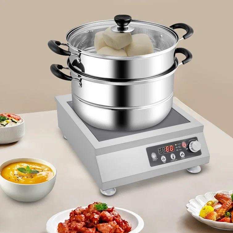 3500W Rectangle Commercial Electric Induction Cooktop With Timing Function