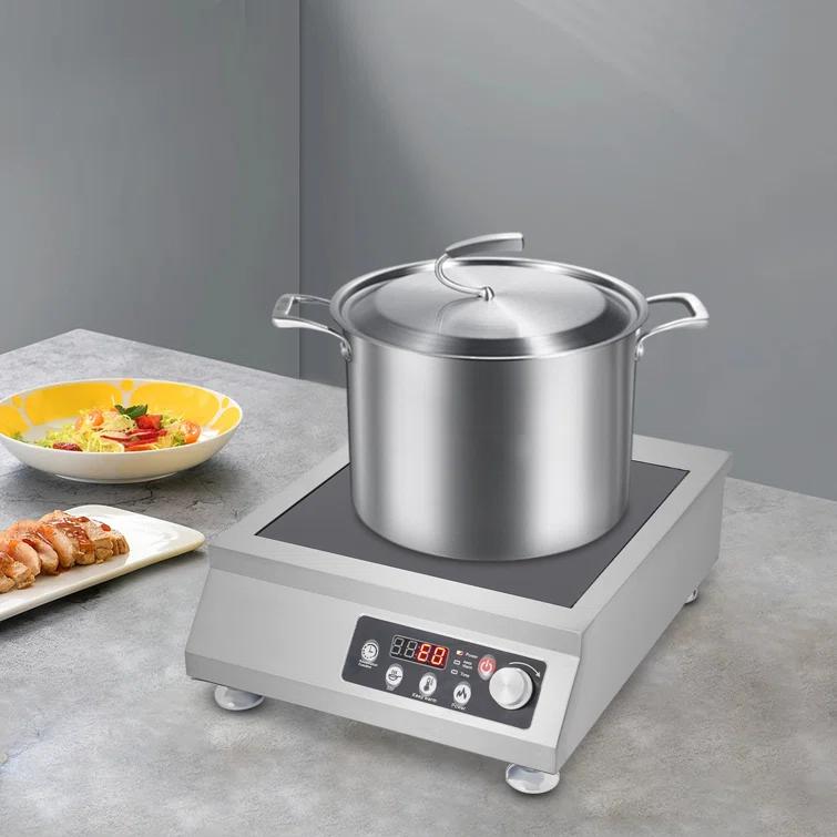 3500W Rectangle Commercial Electric Induction Cooktop With Timing Function