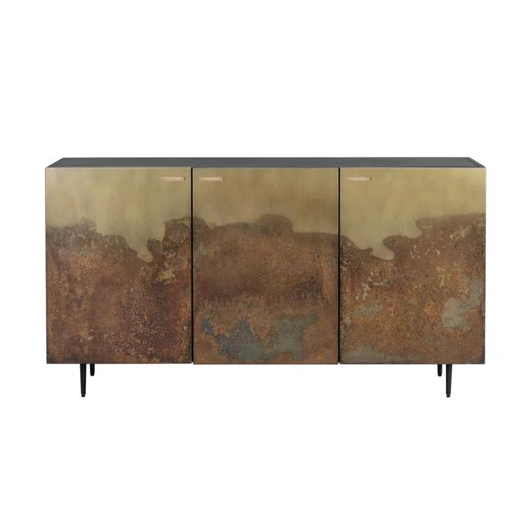 Auburn 60" Black and Gold Metal Sideboard
