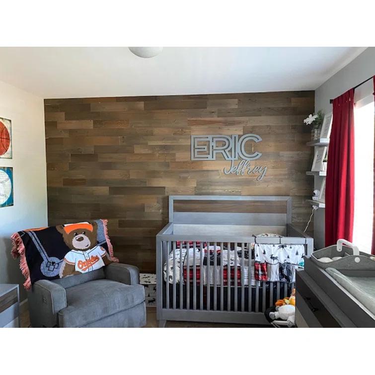 Timberchic River Reclaimed Wooden Wall planks - Simple Peel & Stick Wall Covering Application for DIY Accent Wall & Home Improvement - Modern, Premium Wall Paneling