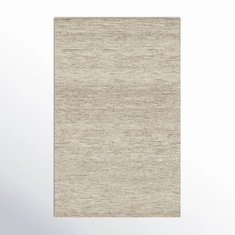 Momeni 8'x10' James Solid Handtufted Area Rug Natural: Wool, Low Pile, Rectangle, Indoor, Tufted, Vacuum Care
