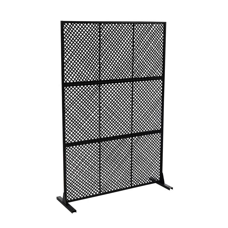 UIXE 72.05''H x 47.75''W Wicker Privacy Metal Screen Fence Panel Double Colored Screen