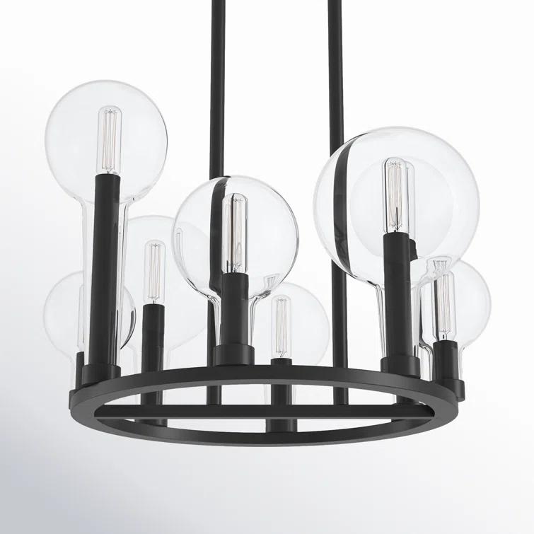 Hennig Ring Chandelier - Black / 24"Dia