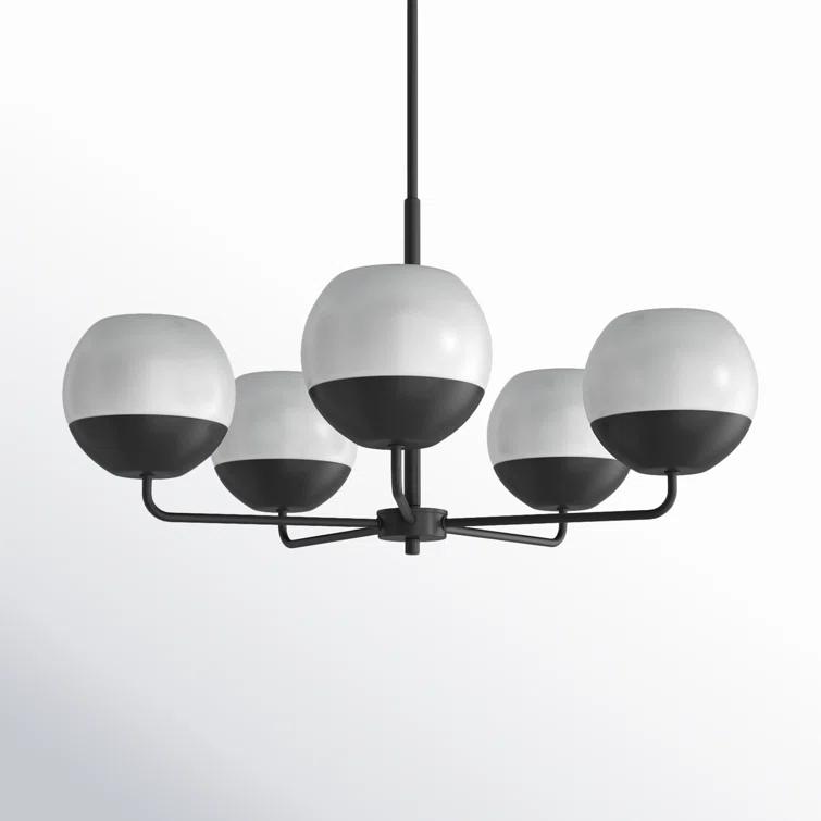 Generation Lighting 3168105-112 Alvin Chandelier, 5-Light 300 Total Watts, Midnight Black