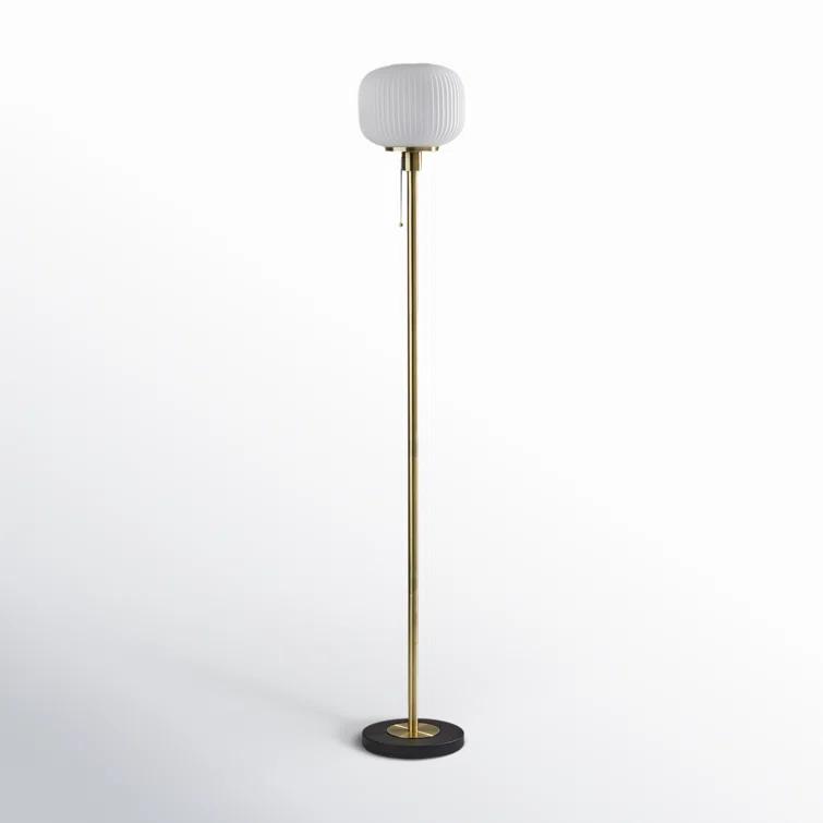 Nausica Ribbed Glass Floor Lamp (58")