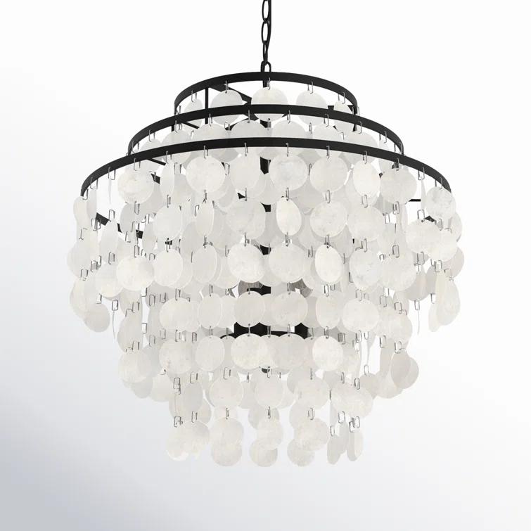 Mini Brielle Dark Bronze 4-Light Crystal Candle Chandelier