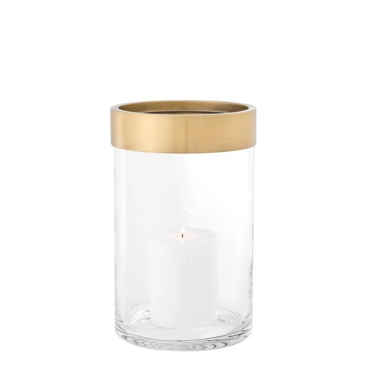 Eichholtz Vertex 12'' H Glass Tabletop Hurricane